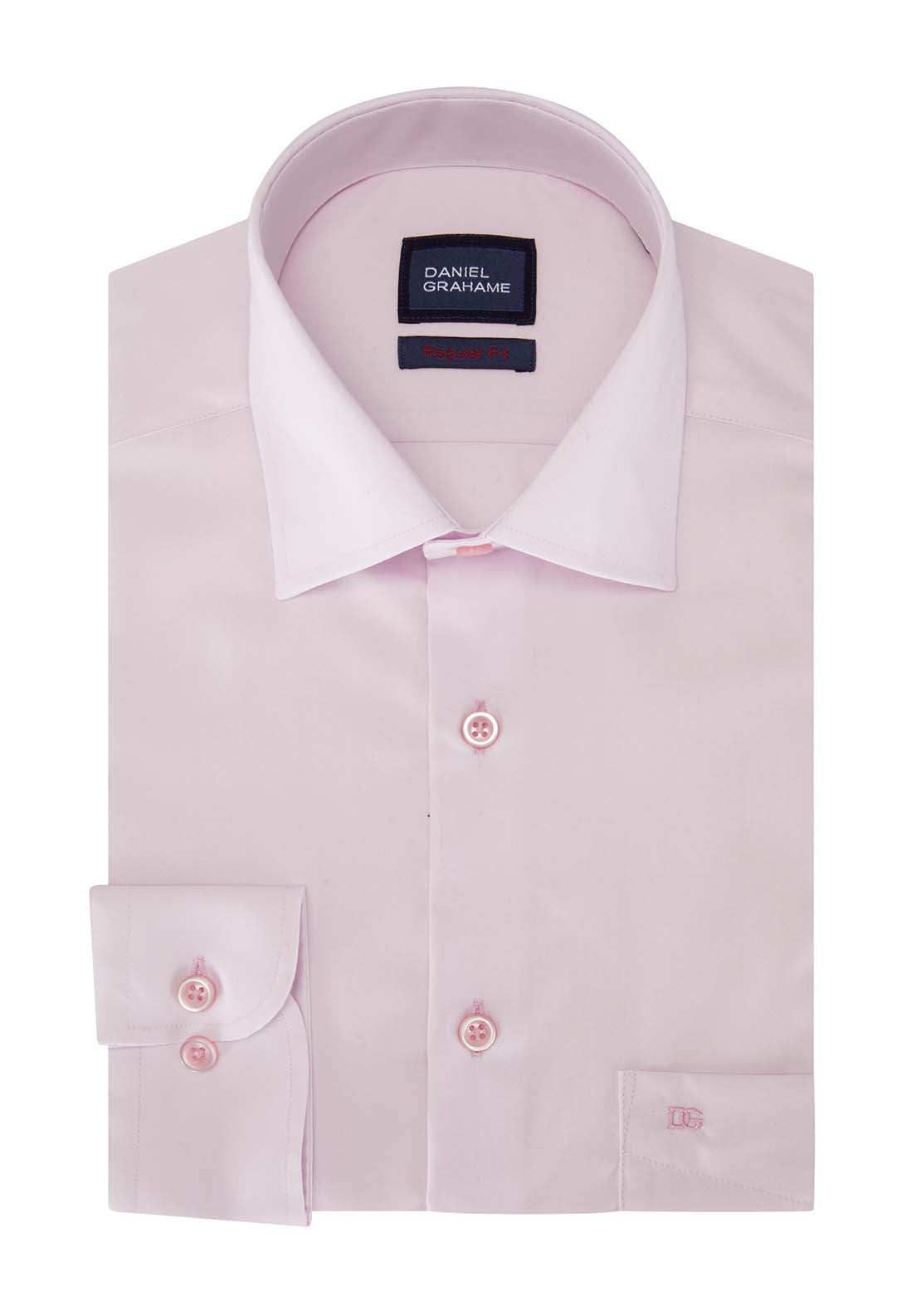 Daniel Grahame Harvard Plain Shirt - Pink 1 Shaws Department Stores