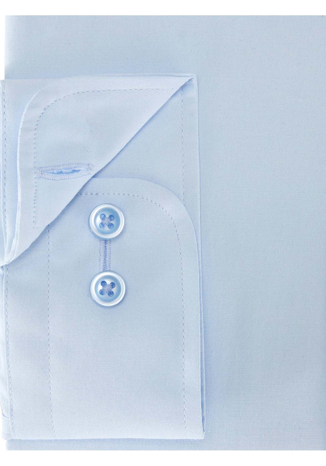 Daniel Grahame Long Sleeve Tapered Plain Shirt - Blue 3 Shaws Department Stores