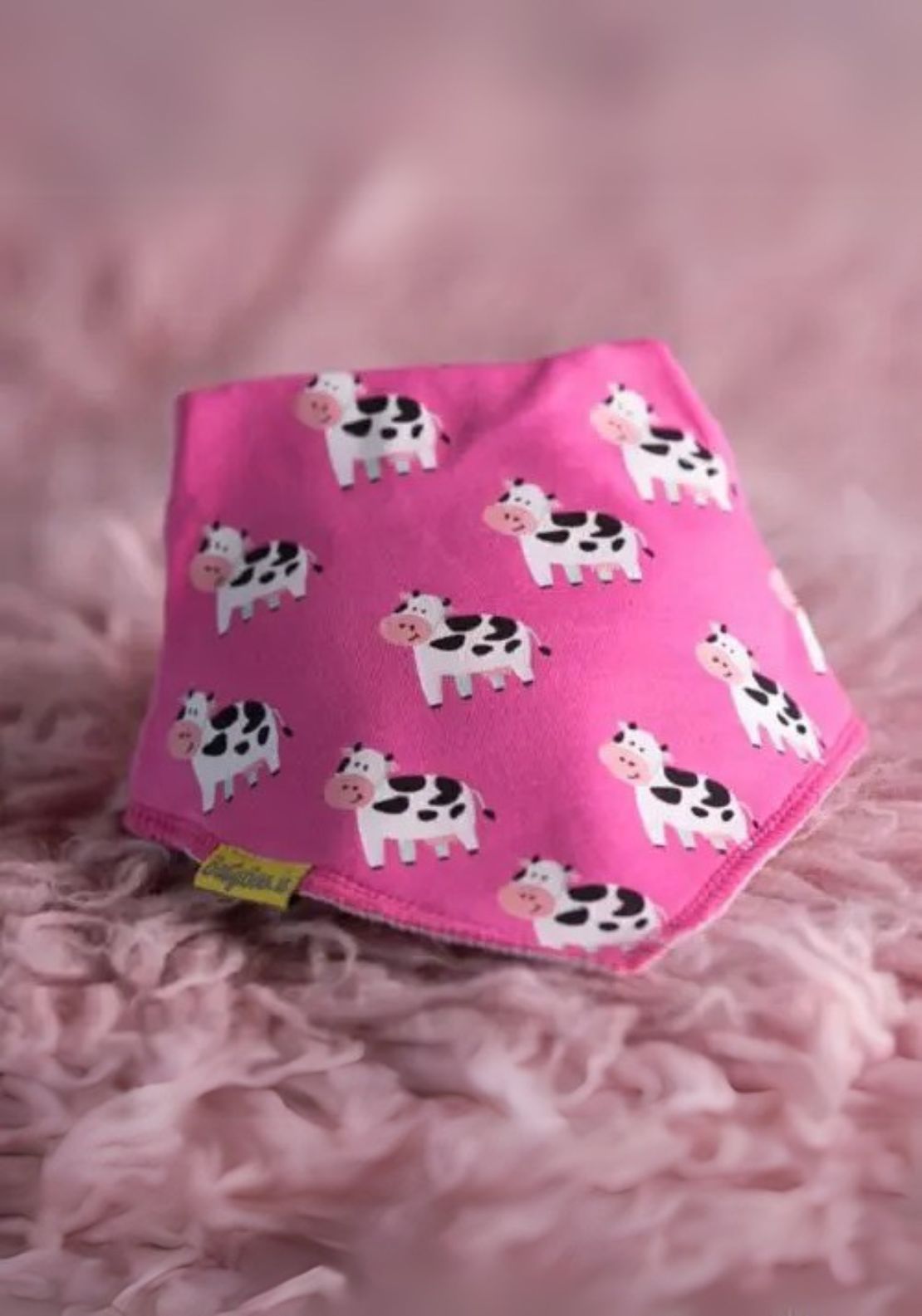 Babyboo Bessie Cow Bib - Pink 2 Shaws Department Stores