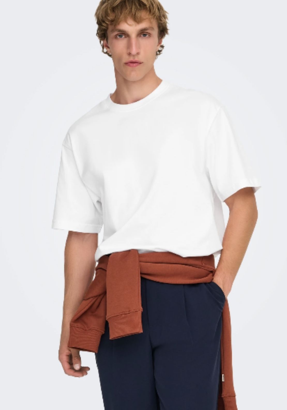 Only & Sons Onsfred T-Shirt - White 1 Shaws Department Stores