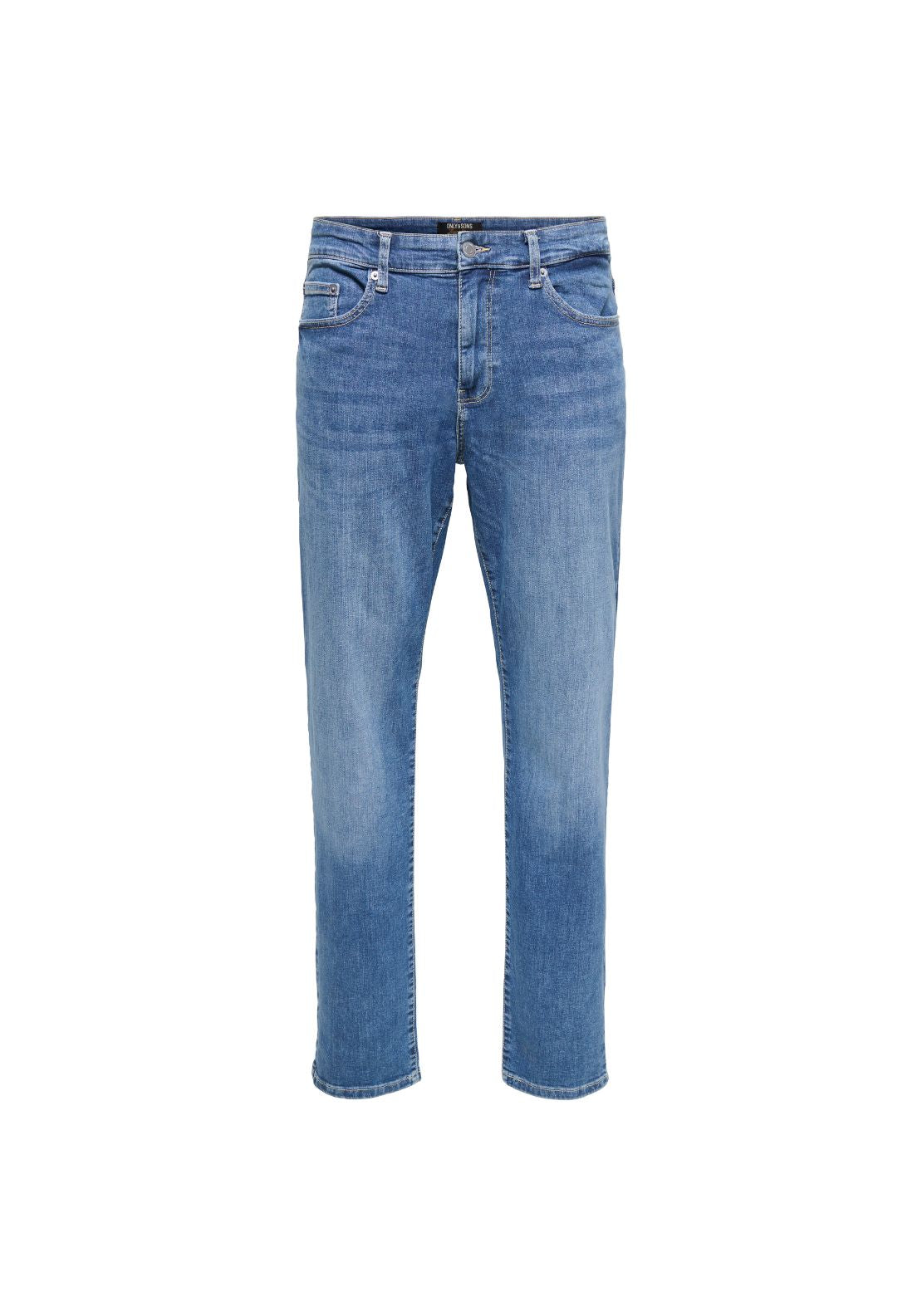 Only & Sons Mid Waist Regular Fit Jeans - Blue 6 Shaws Department Stores