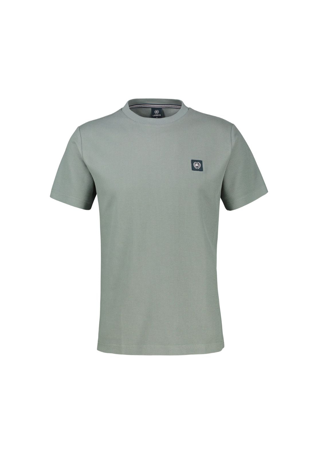 Lerros 100% Cotton Waffle Texture T-Shirt - Grey 4 Shaws Department Stores