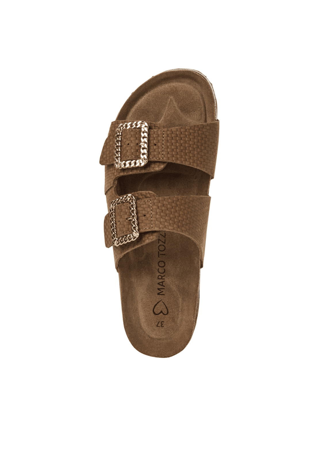 Marco Tozzi Buckle Detail Sandal - Cognac Str 4 Shaws Department Stores