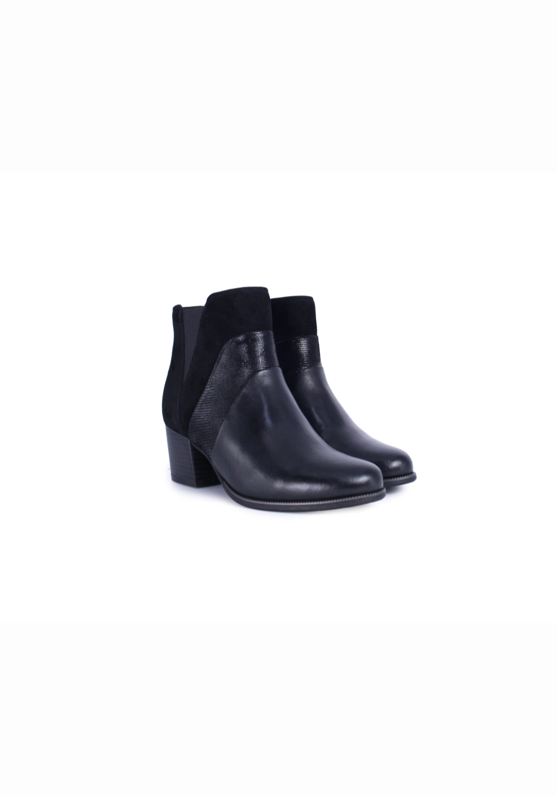 Dubarry Cindy Block Heel Boot - Black 3 Shaws Department Stores