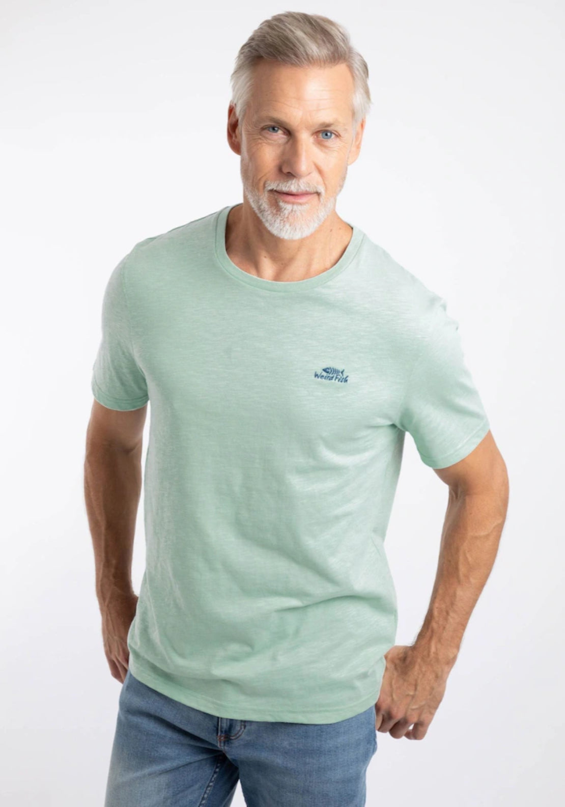 Weird Fish 100% Cotton Fish Branded T-Shirt - Green 1 Shaws Department Stores