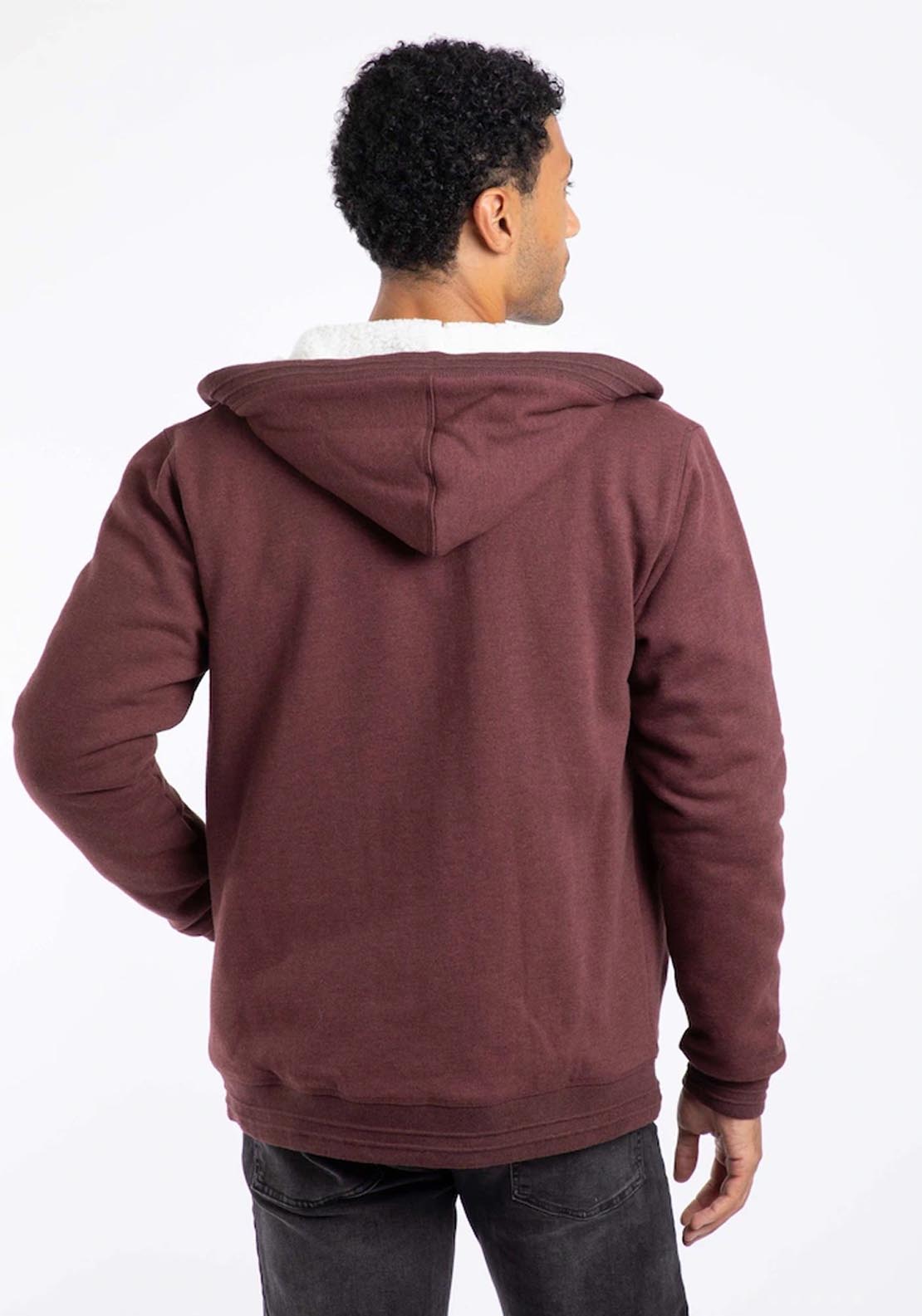 Weird Fish Camborne Borg Bonded Zip Thru Hoodie - Bitter Choclate 2 Shaws Department Stores