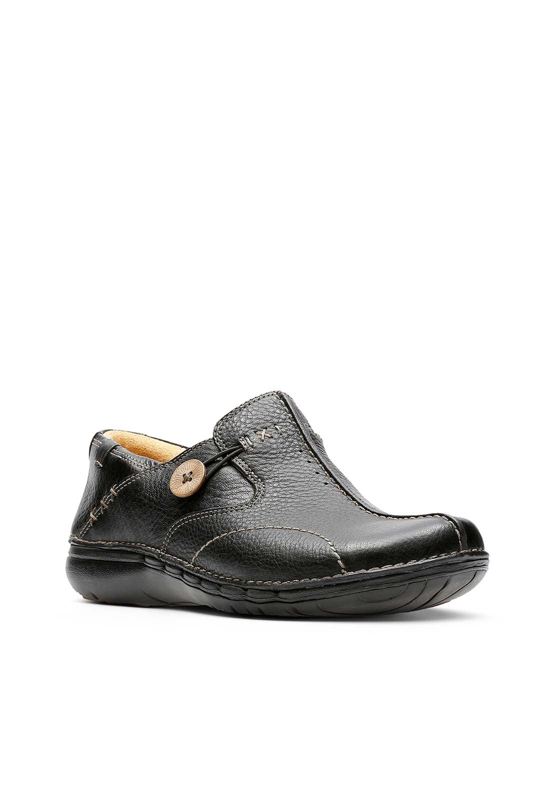 Clarks black casual shoes best sale