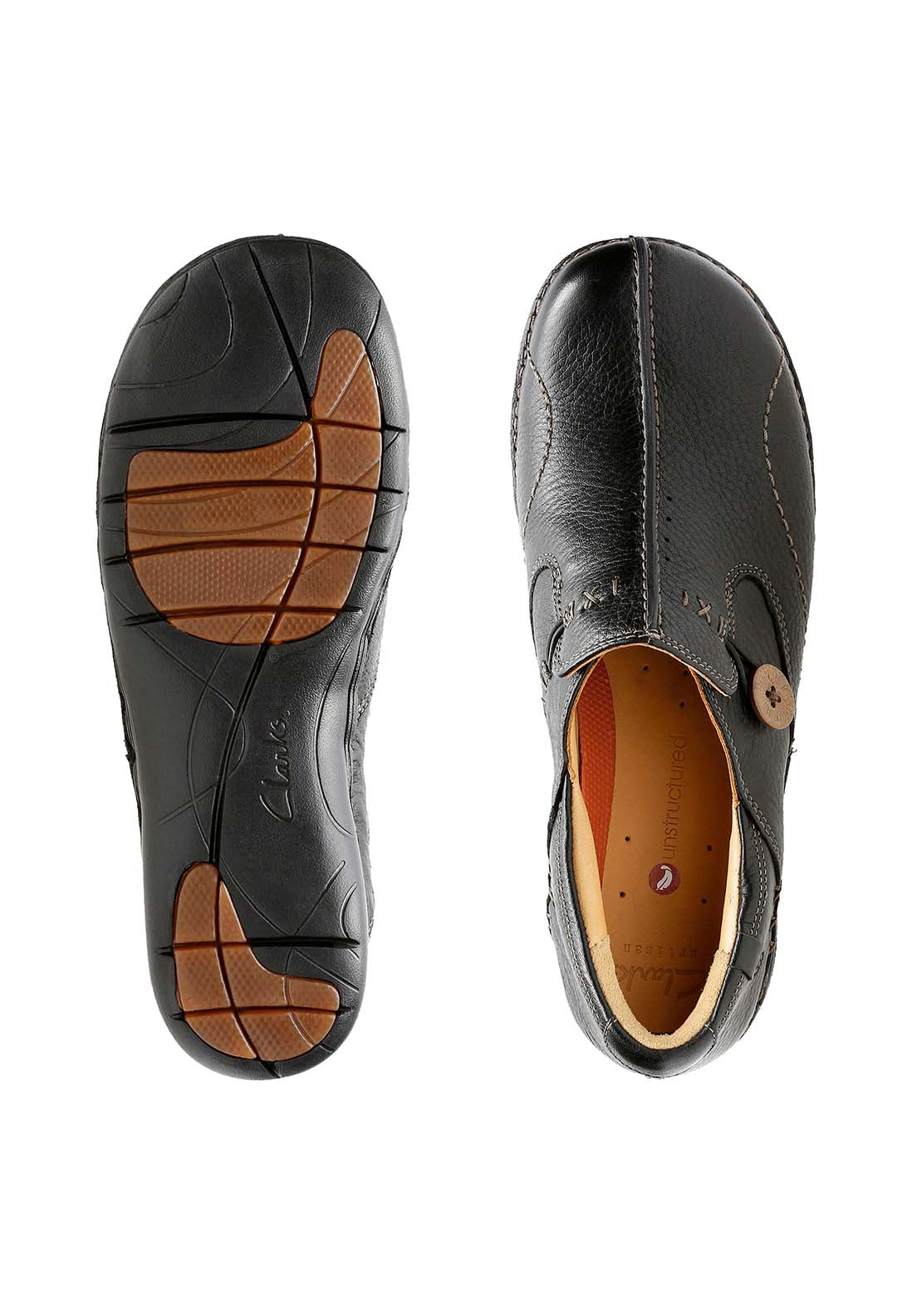 Clarks Un Loop Casual Shoe - Black 2 Shaws Department Stores