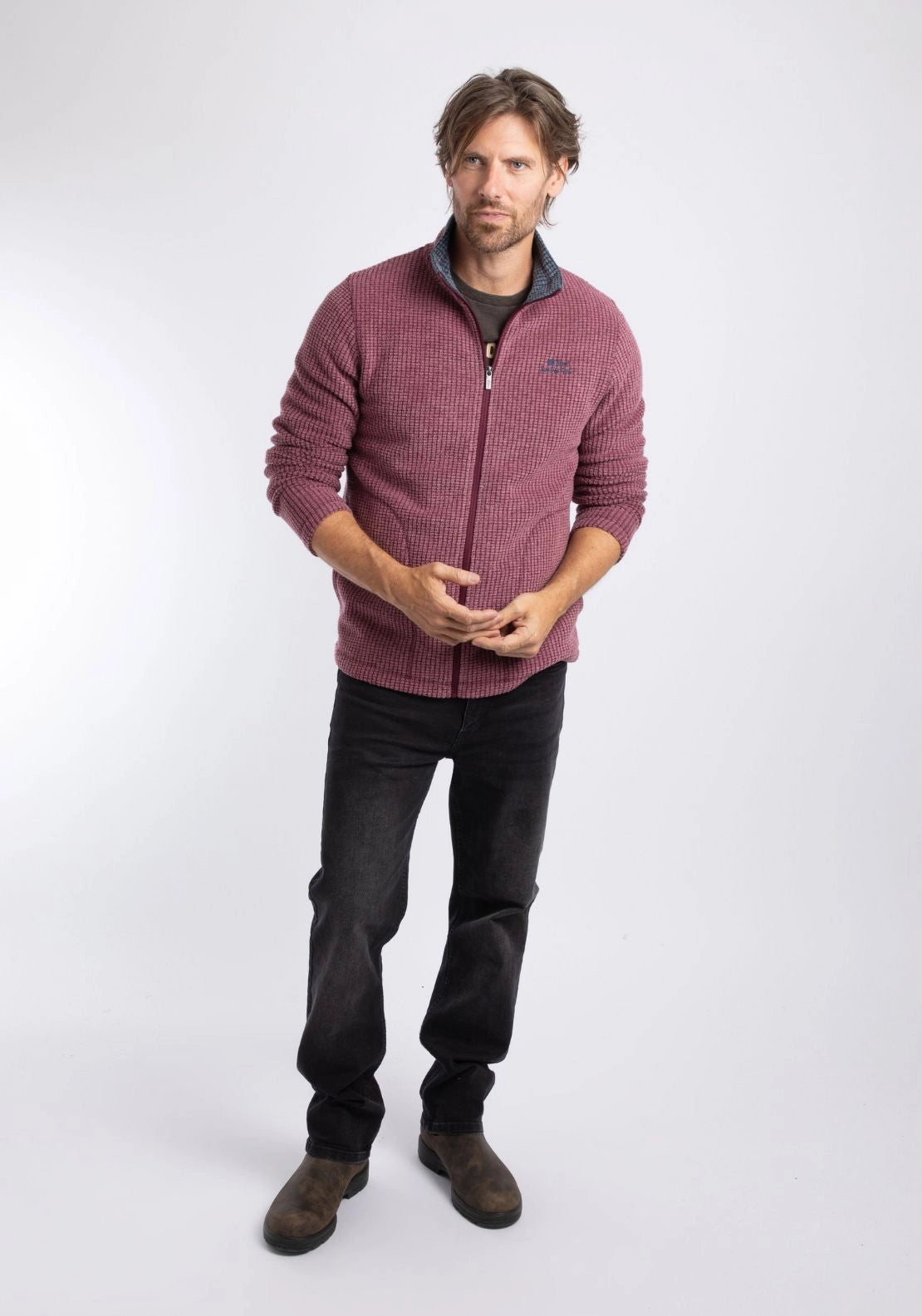 Weird Fish Shires Full Zip Sweatshirt - Red Grape 1 Shaws Department Stores