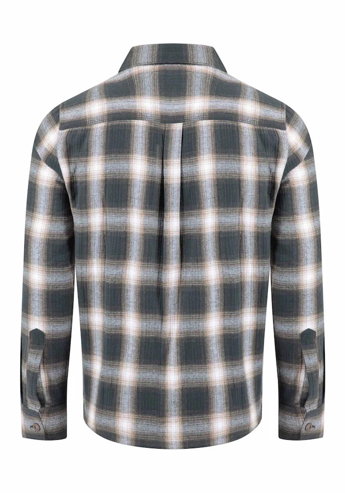 Weird Fish Broxton Herringbone Check Shirt - Grey 8 Shaws Department Stores