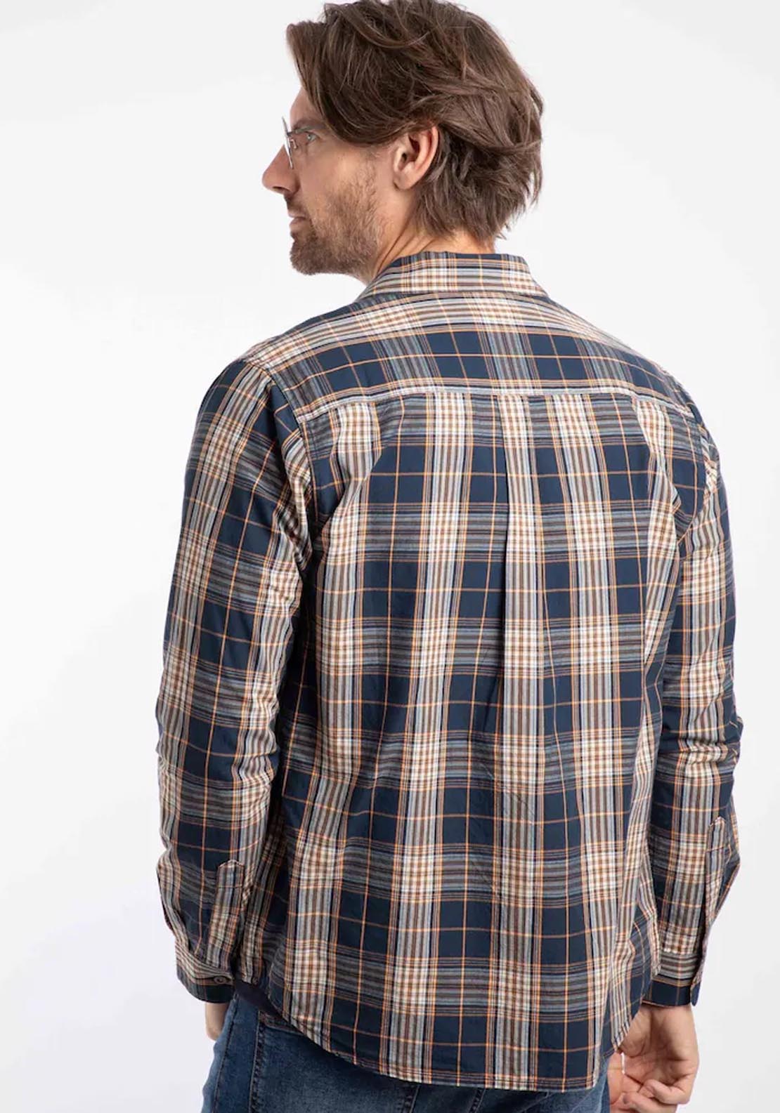 Weird Fish Lando Check Shirt - Blue 2 Shaws Department Stores