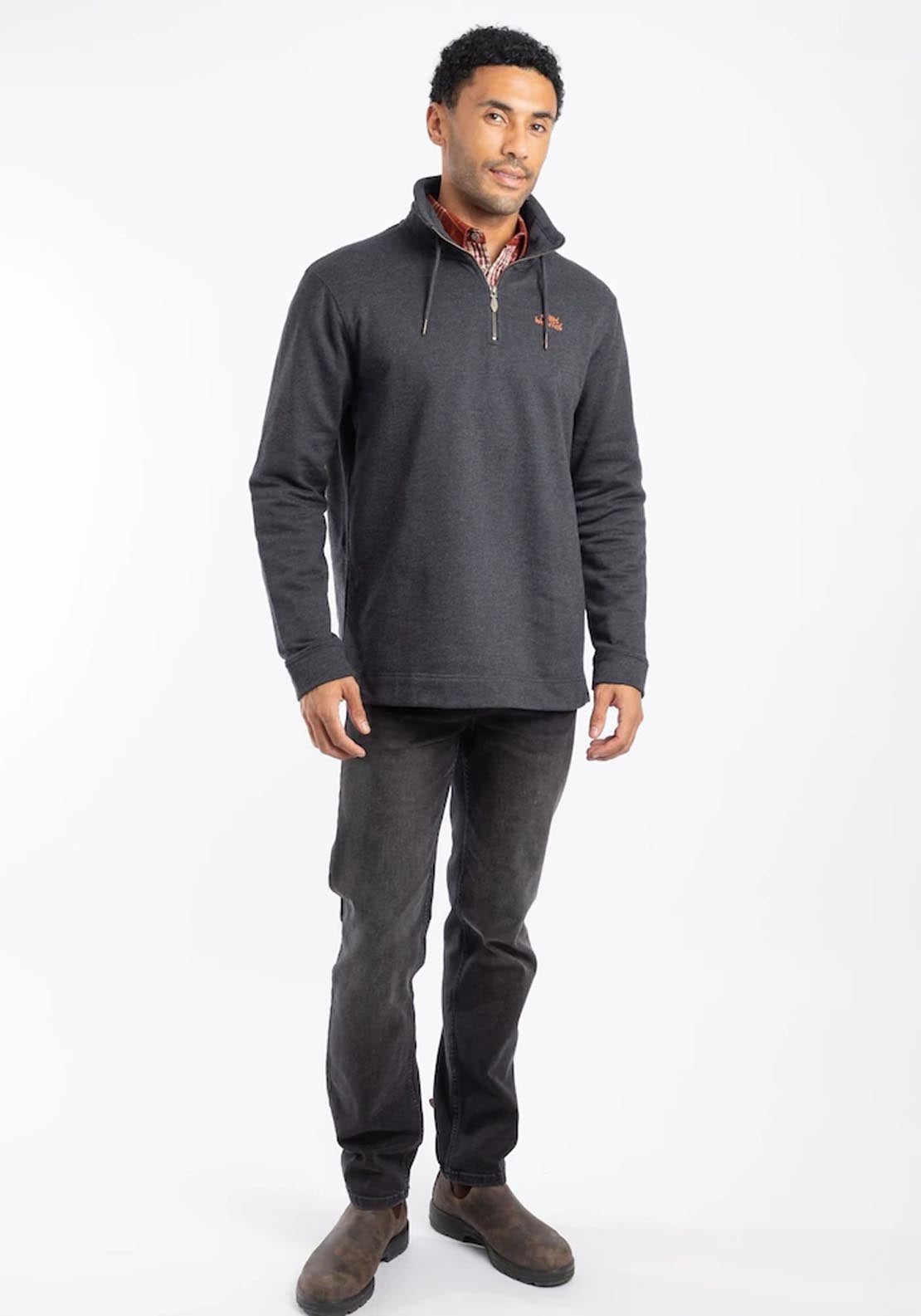 Weird Fish Brampton 1/4 Zip Sweatshirt - Blue 5 Shaws Department Stores