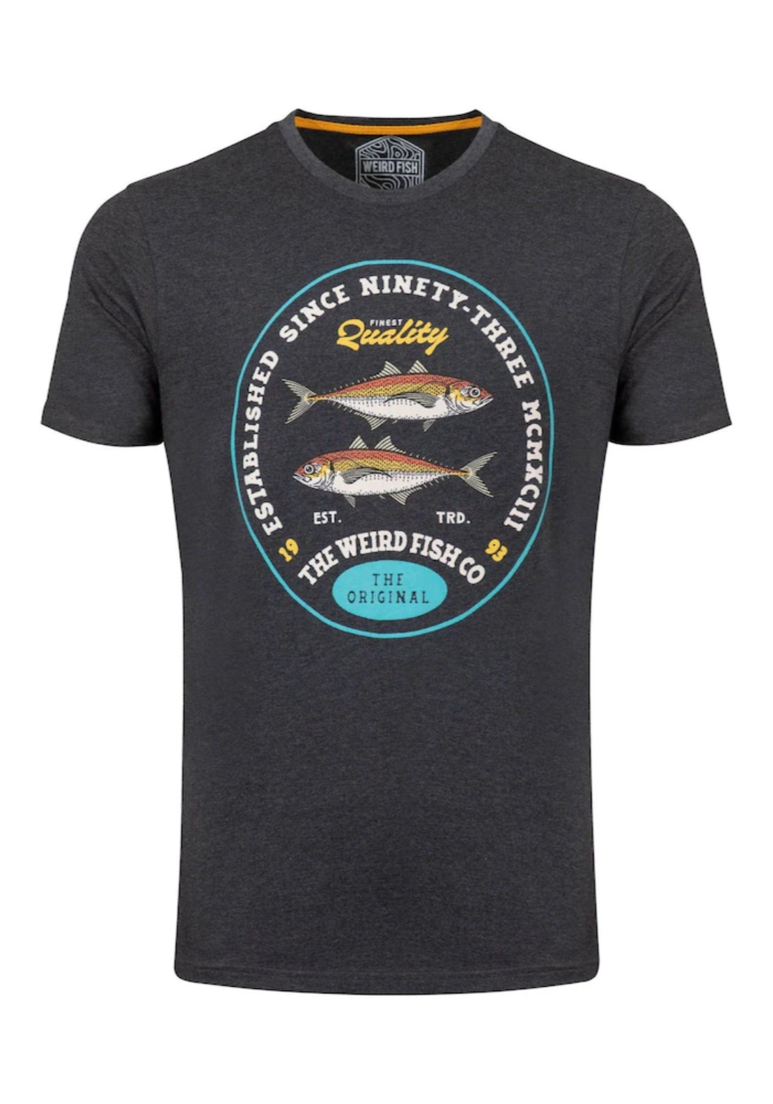 Weird Fish Fish Stamp Front Print Graphic T-Shirt - Black 5 Shaws Department Stores