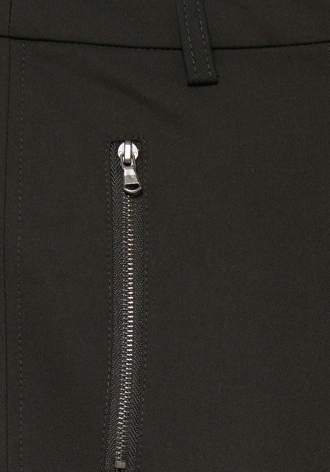 Fransa Mid Rise Trousers - Black 4 Shaws Department Stores