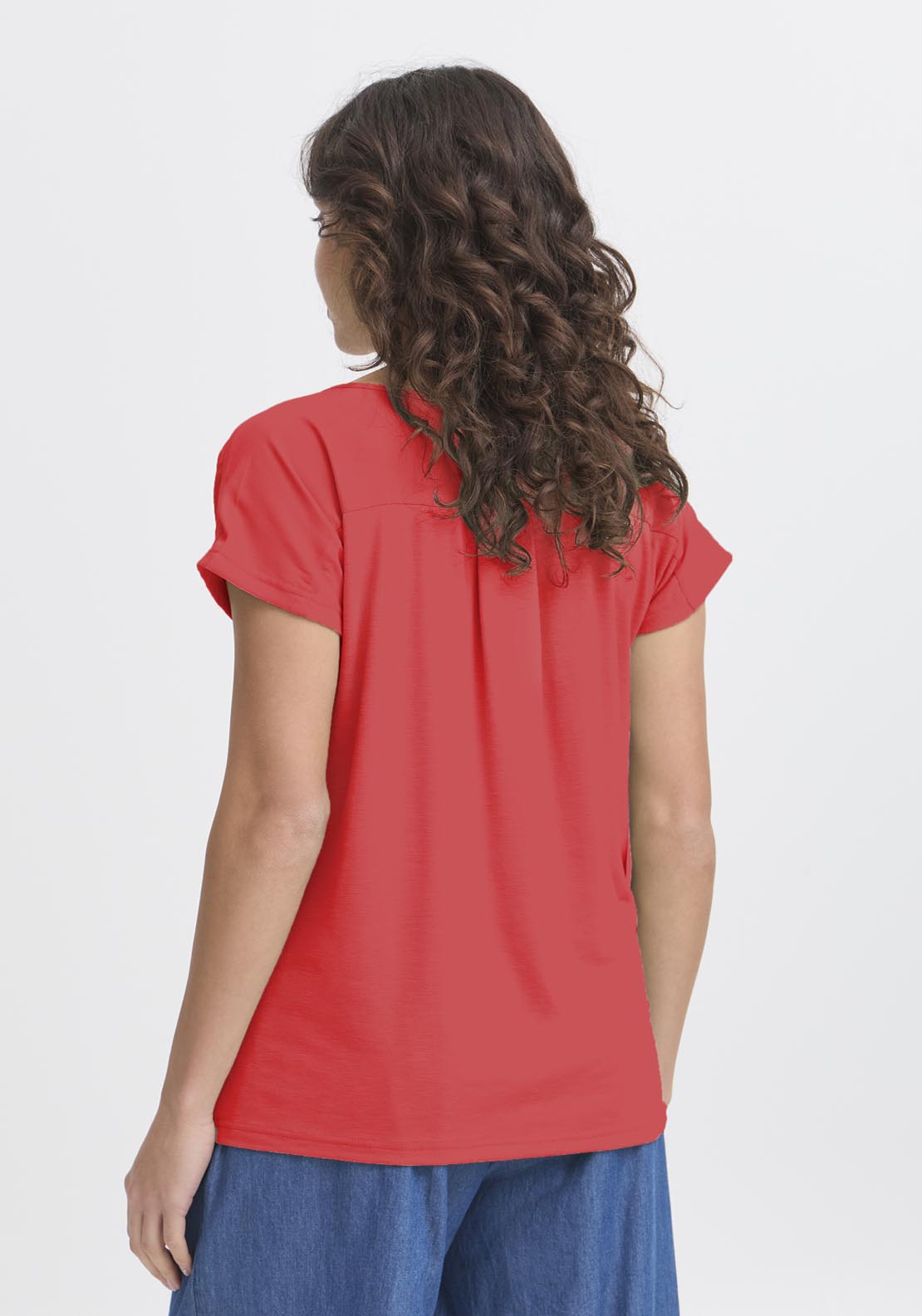 Fransa Pos Short Sleeve Blouse - Pink 8 Shaws Department Stores