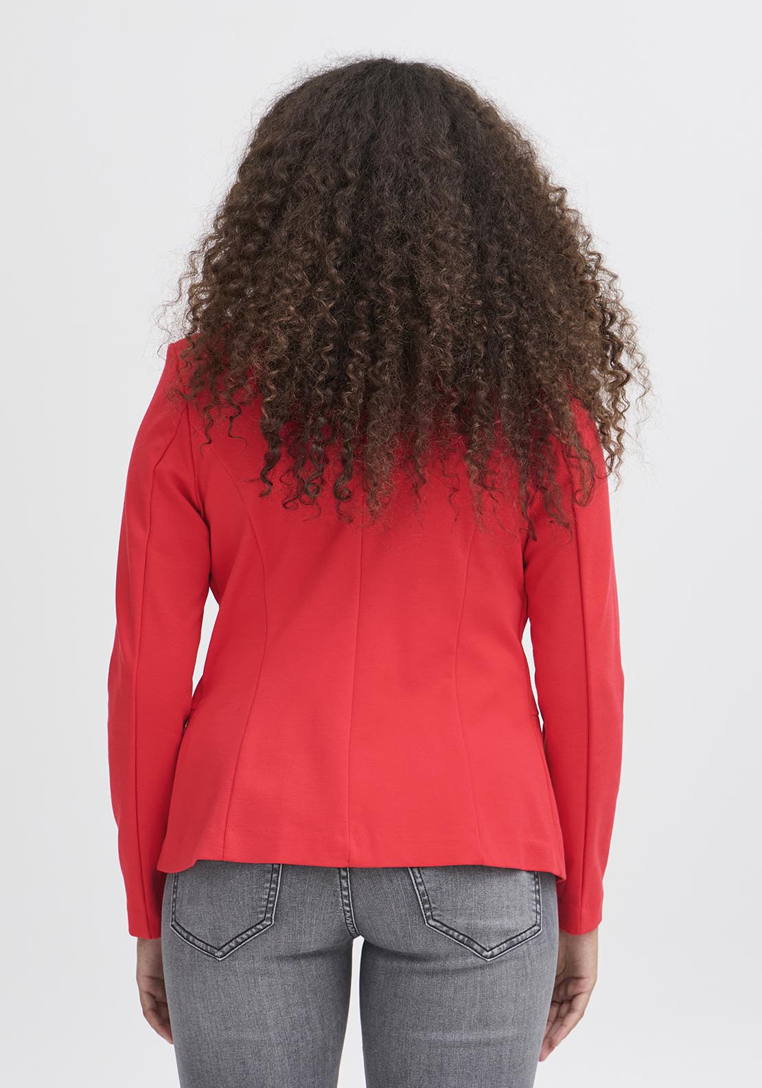 Fransa Casual Long Sleeve Blazer - Poinsettia 5 Shaws Department Stores
