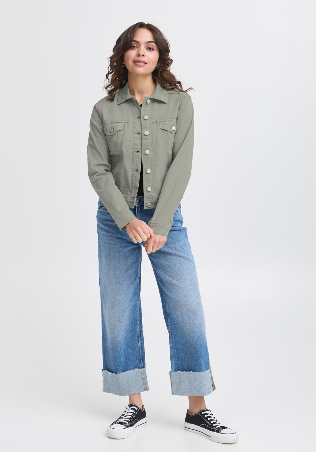 Fransa Votwill jacket - Green 3 Shaws Department Stores
