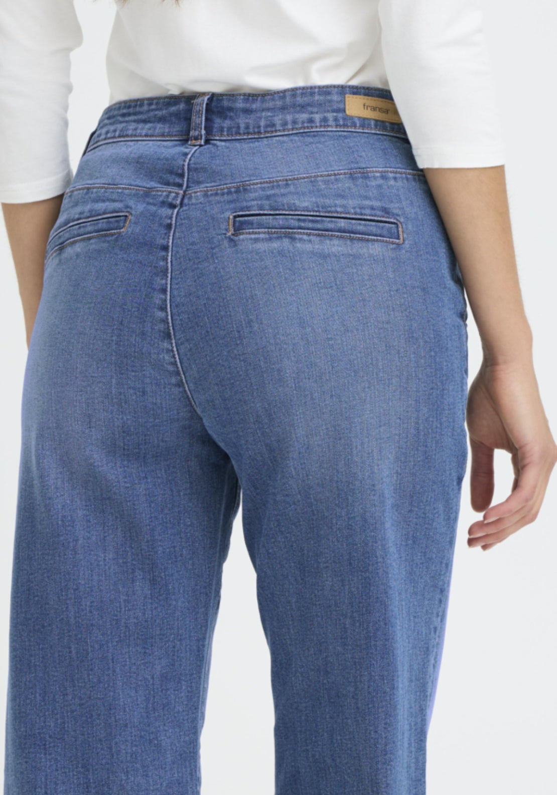 Fransa Wide Leg Denim Jeans - Denim 4 Shaws Department Stores