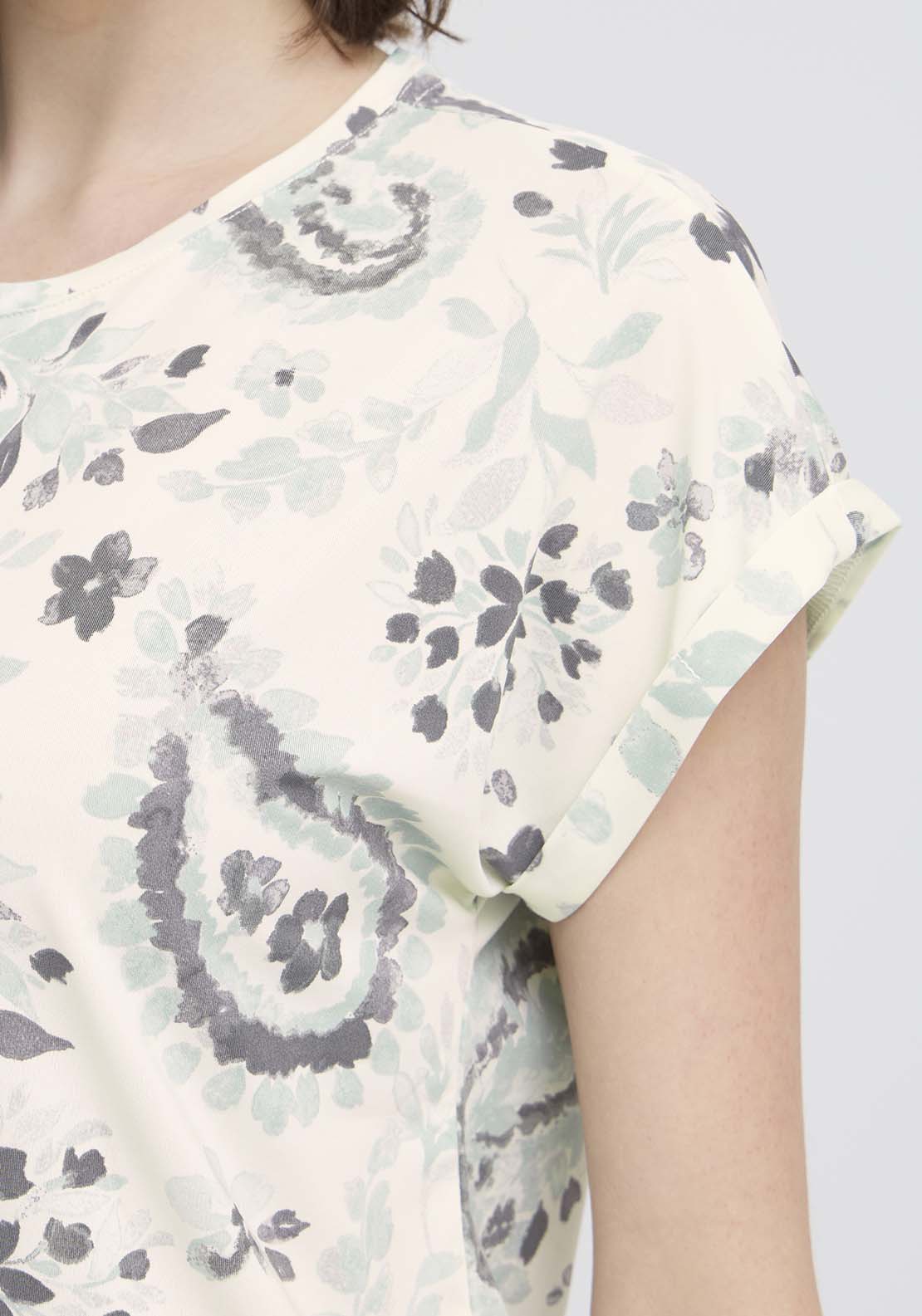 Fransa Short Sleeve T-Shirt - Frosty Green Aop 4 Shaws Department Stores