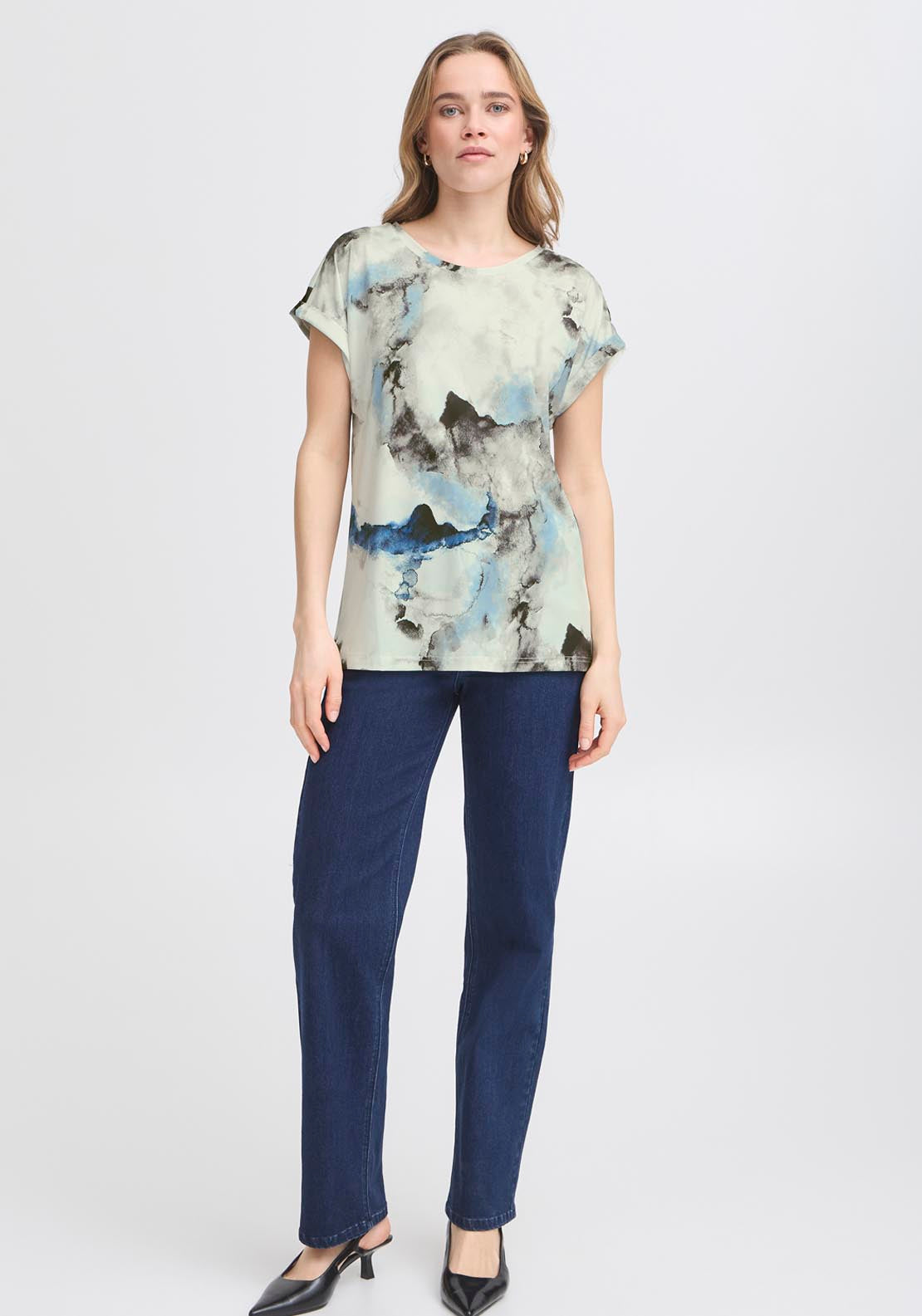 Short Sleeve T-Shirt - Dusty Olive Watercolor Art
