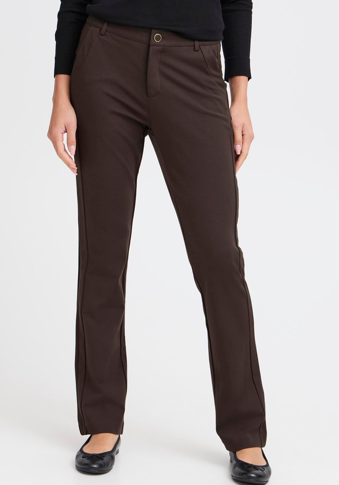 Fransa Lano Trousers - Grey 1 Shaws Department Stores