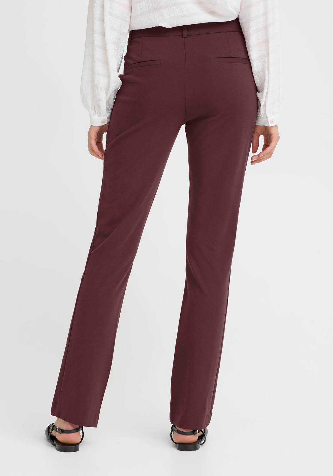 Fransa Lano Trousers - Brown 2 Shaws Department Stores
