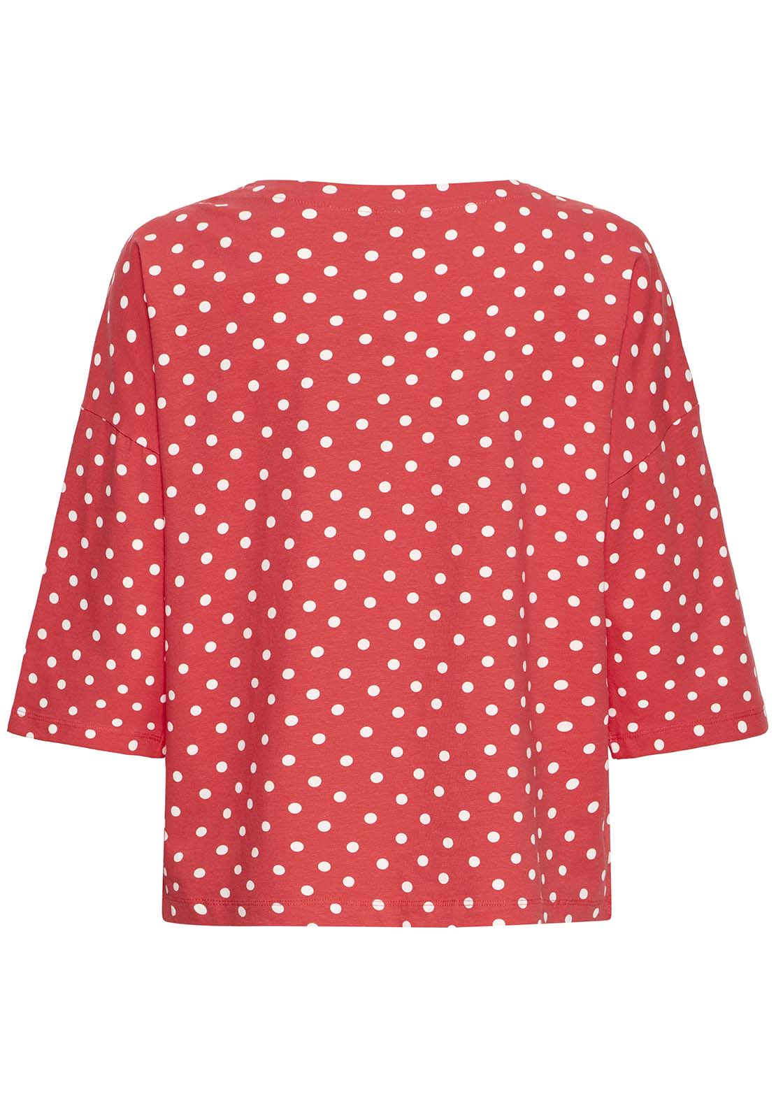Fransa Long Sleeve T-Shirt - Poinsettia Mix 2 Shaws Department Stores