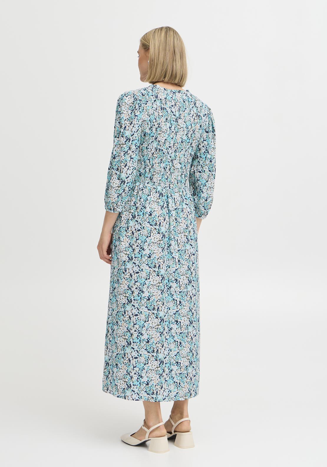 Fransa Light Woven Dress - Bachelor Button Mix 2 Shaws Department Stores