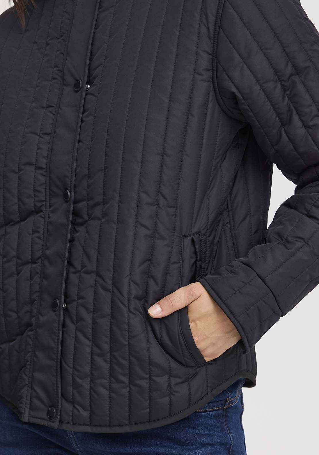 Fransa Long Sleeve Hip Length Jacket - Black 5 Shaws Department Stores