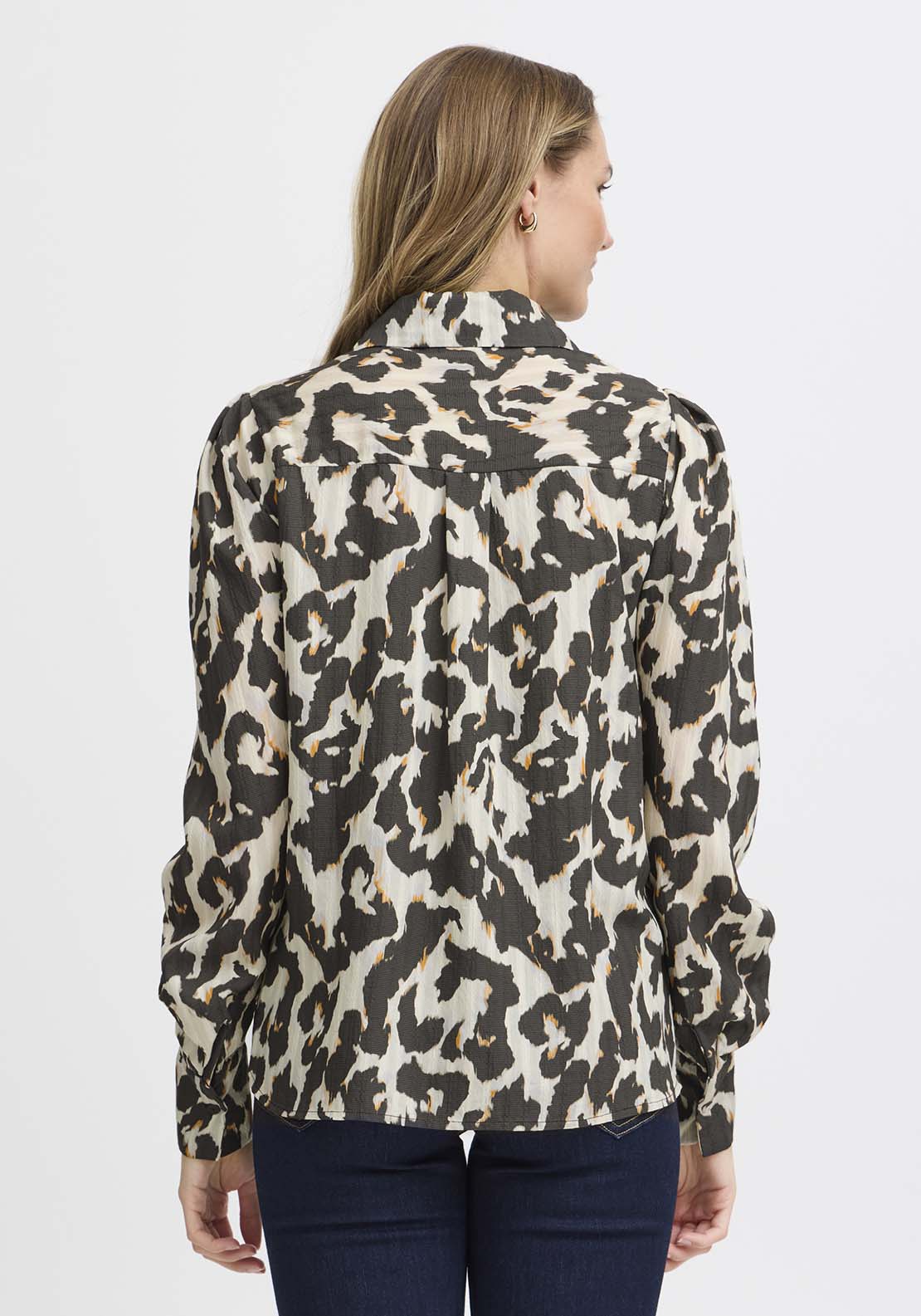Fransa Long Sleeve Blouse - Black 4 Shaws Department Stores