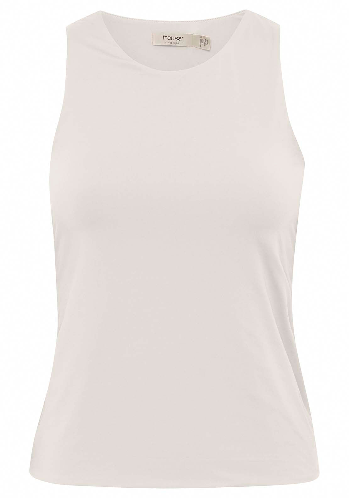 Fransa Sleeveless T-Shirt - Birch 3 Shaws Department Stores
