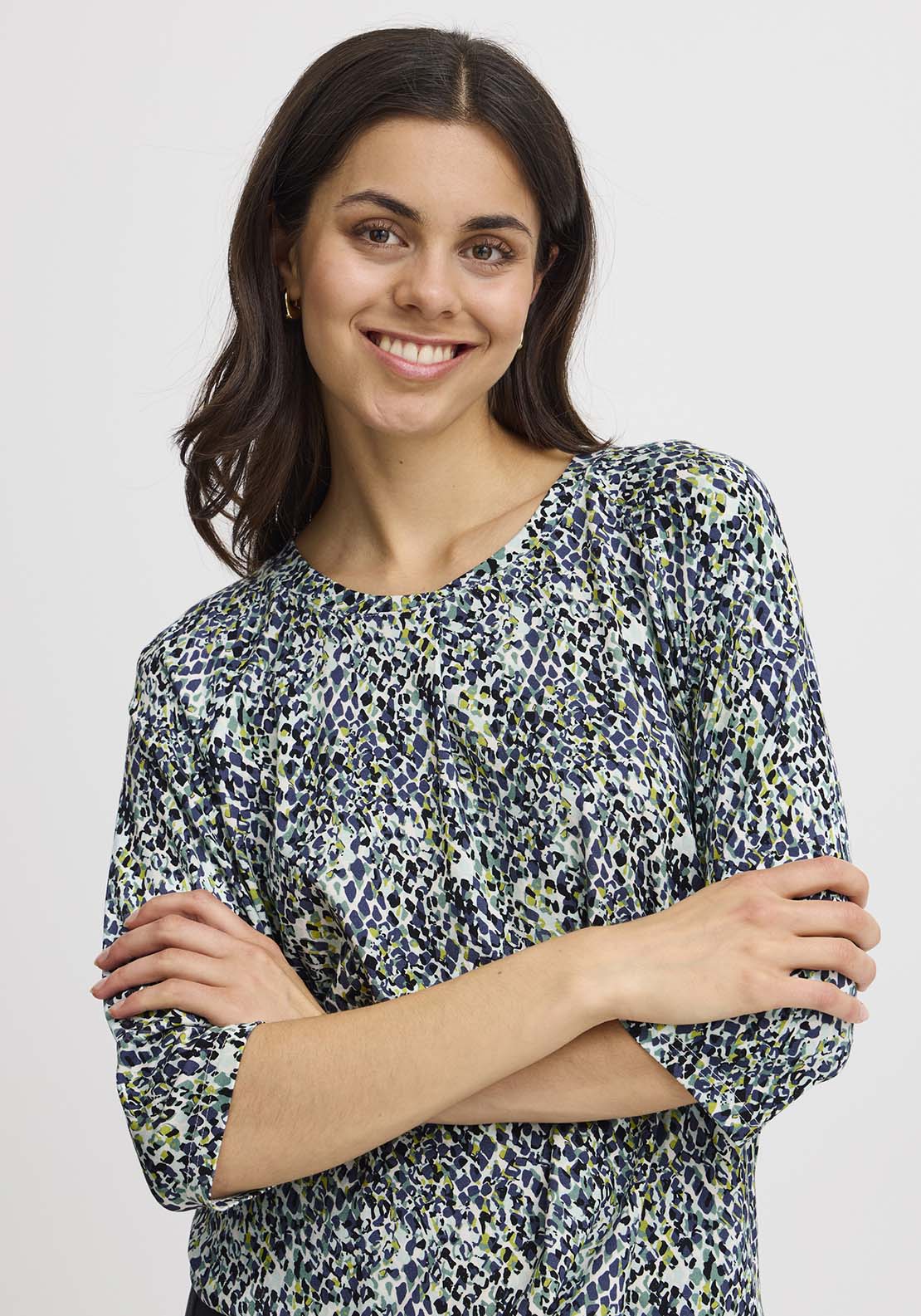 Fransa 3/4 Sleeve T-Shirt - Green Bay 3 Shaws Department Stores