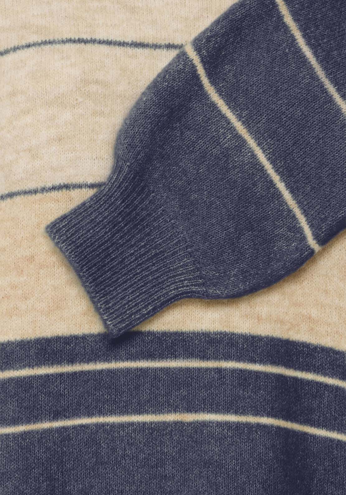 Fransa Long Sleeve Knit Pullover - Vintage Indigo Melange 3 Shaws Department Stores