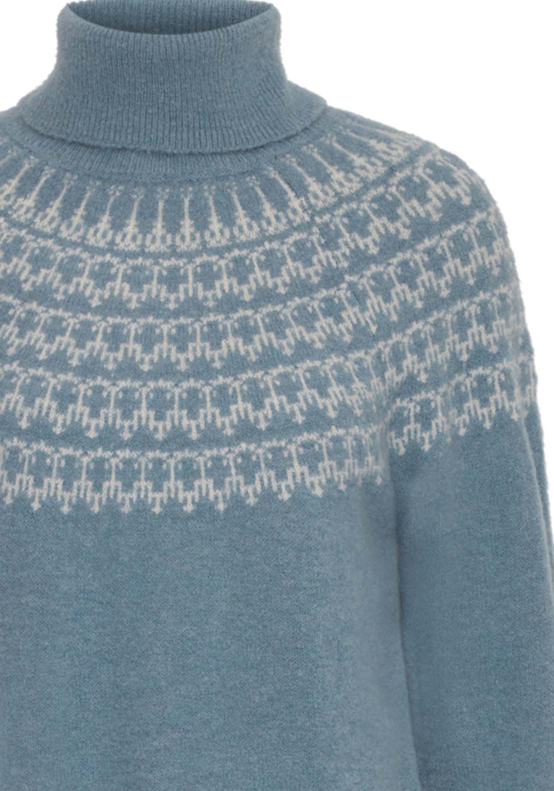 Fransa Long Sleeve Knit Pullover - Citadel Mix 2 Shaws Department Stores