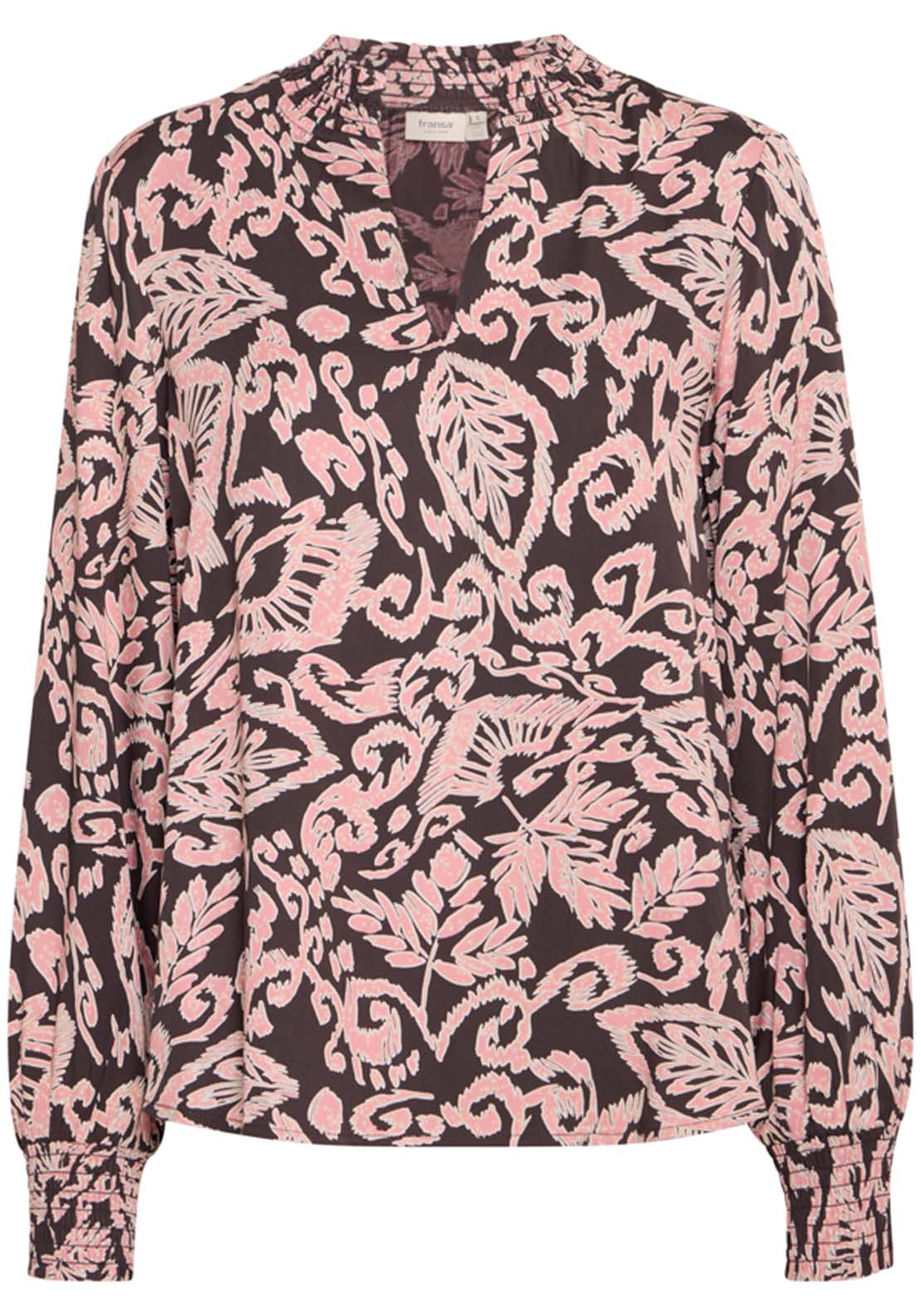 Fransa Long Sleeve Blouse - Phantom 1 Shaws Department Stores