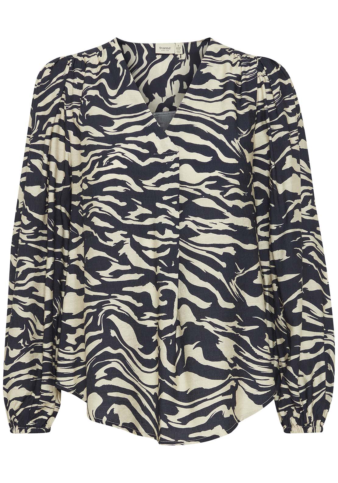 Fransa Long Sleeve Blouse - Navy Blazer 5 Shaws Department Stores