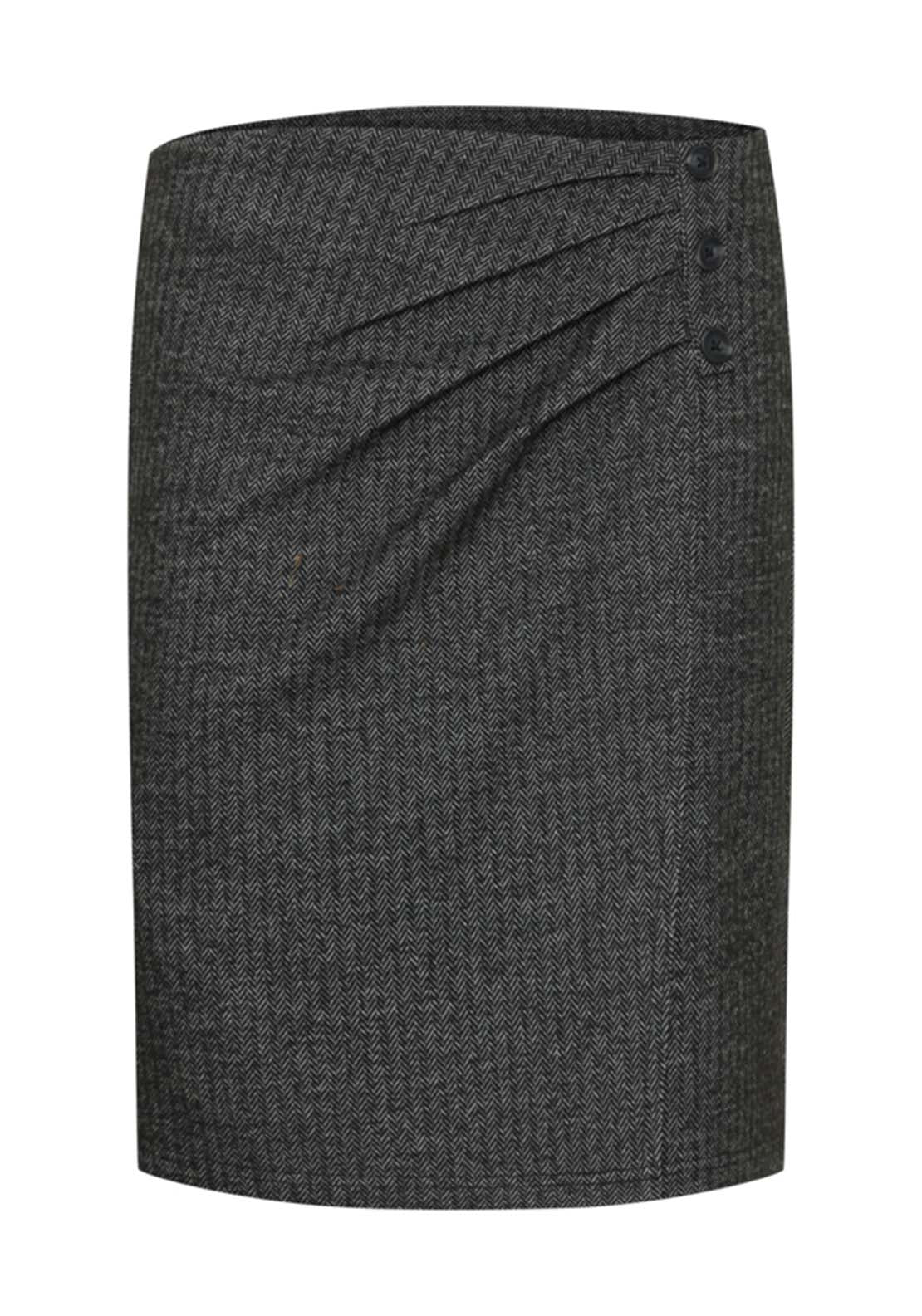 Jersey Knee Lenght Skirt Black Mix Shaws Department Stores