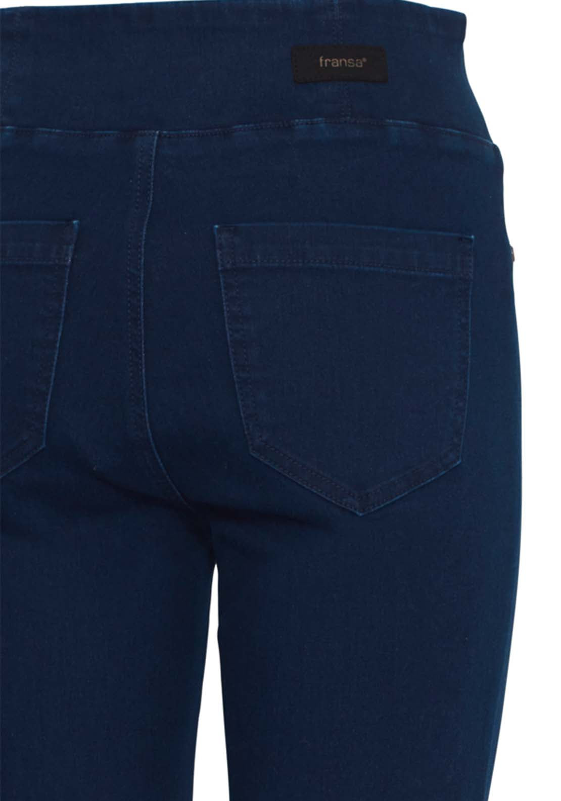 Fransa Denim Slim Fit Jeans - Dark Blue Denim 3 Shaws Department Stores