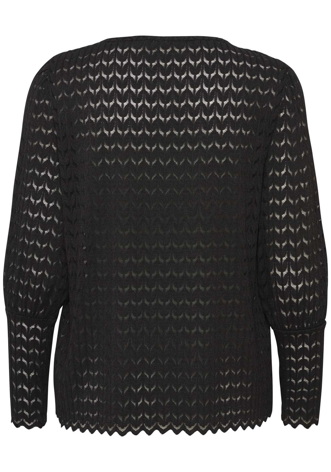 Fransa Long Sleeve Blouse - Black 6 Shaws Department Stores