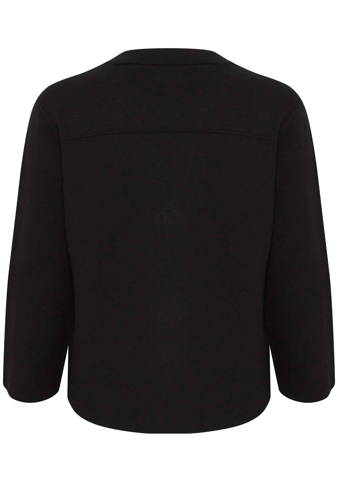 Fransa Knit Cardigan - Black 2 Shaws Department Stores