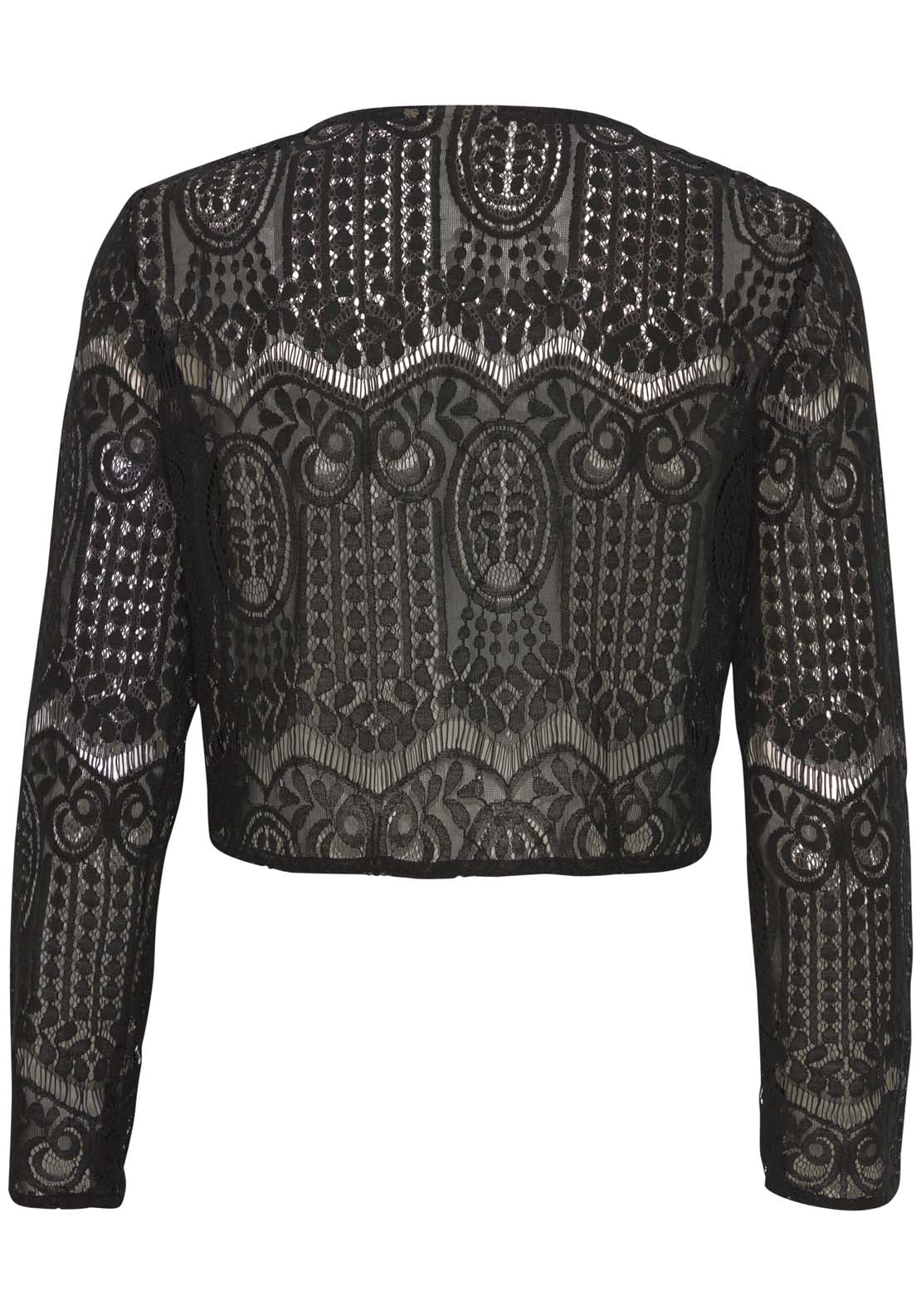 Fransa Long Sleeve Blouse - Black 3 Shaws Department Stores