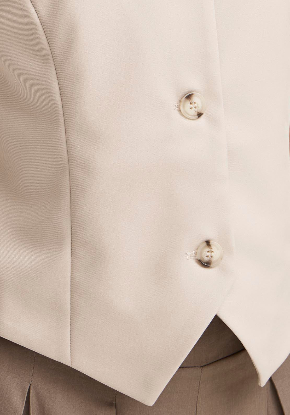 Fransa Button Detail Waistcoat 4 Shaws Department Stores