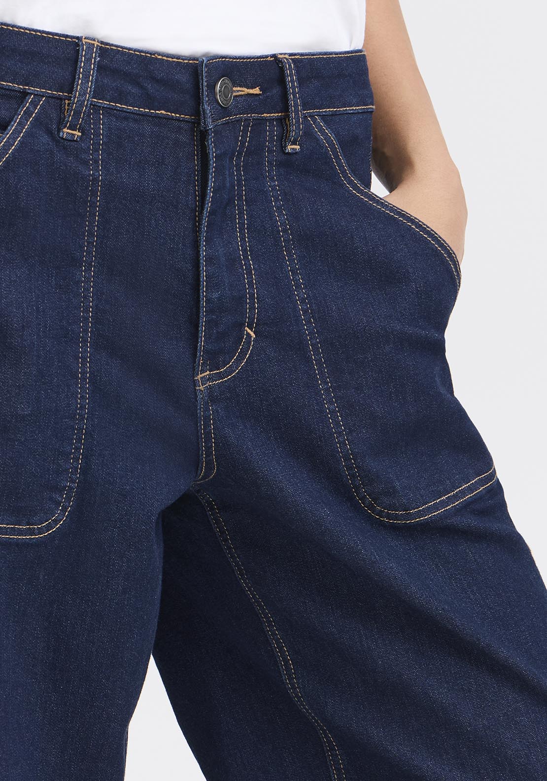 Fransa Casual Denim Jeans - Indigo Unwashed 3 Shaws Department Stores