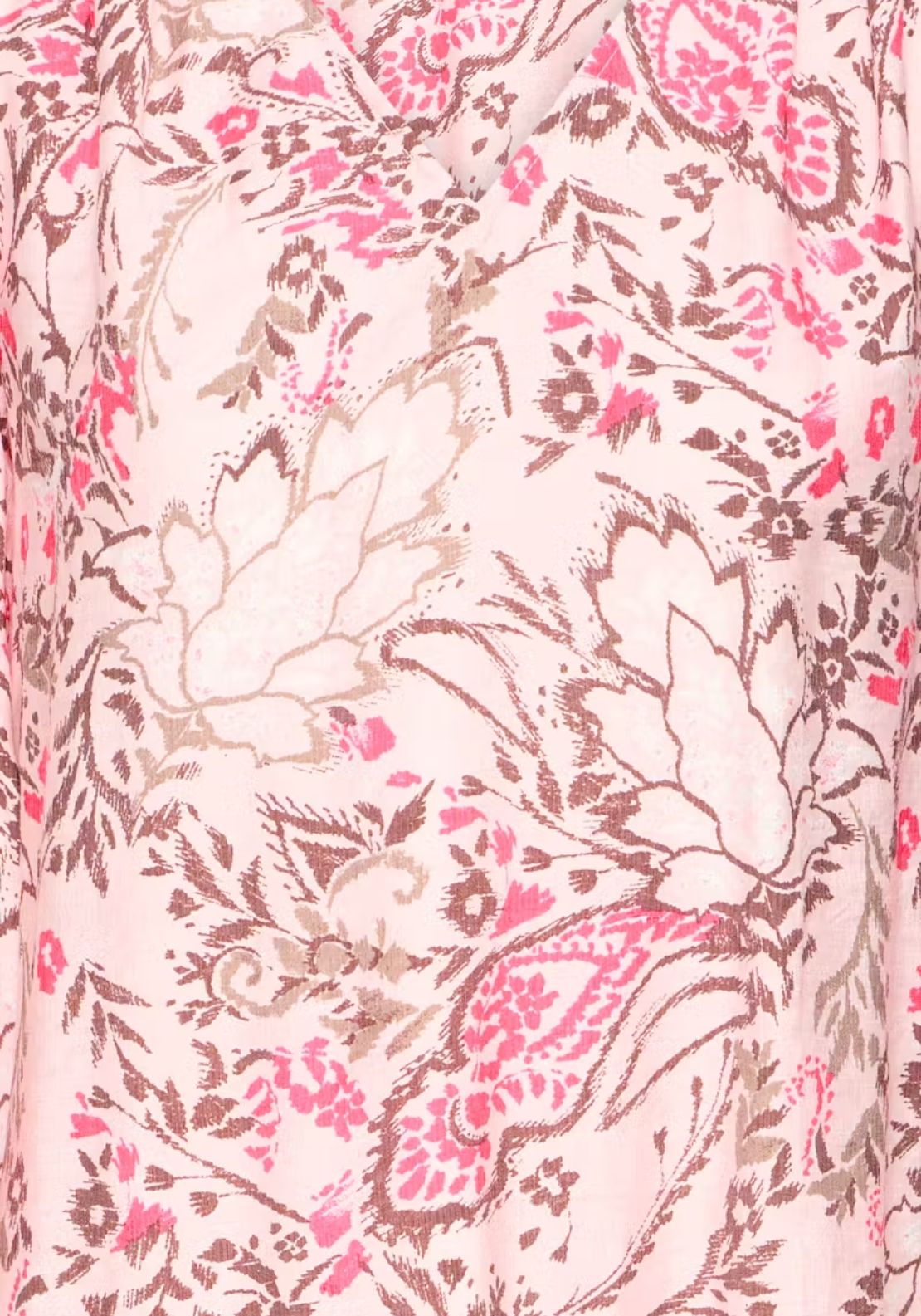 Fransa Floral V-Neck Blouse - Femi Bouquet Lotus 6 Shaws Department Stores