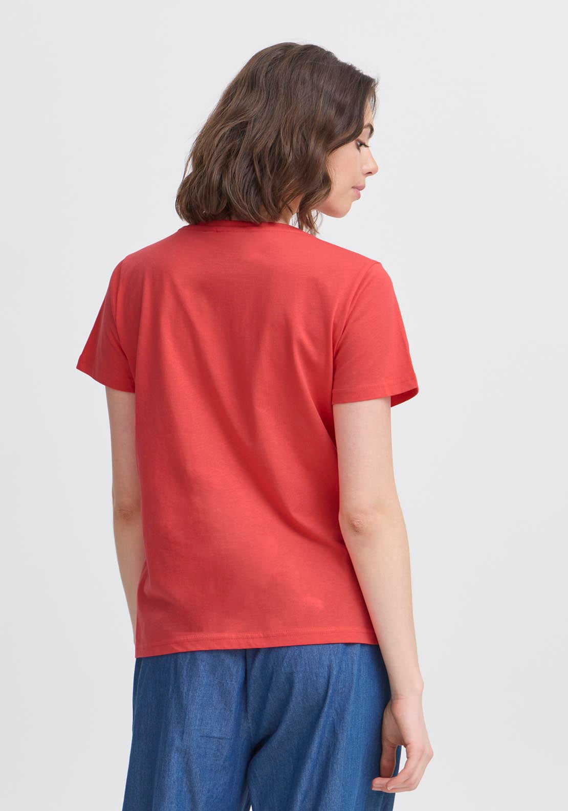 Fransa Pos Short Sleeve T-Shirt - Pink 2 Shaws Department Stores