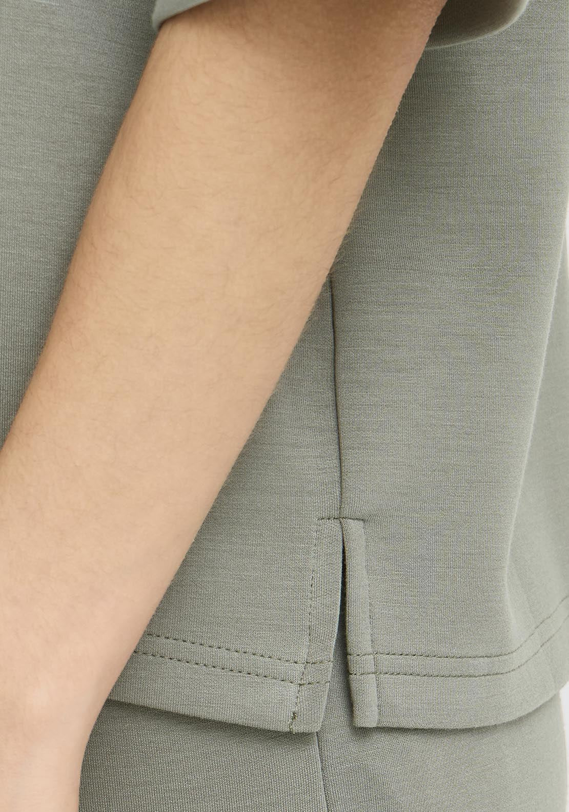 Fransa Casual 1/2 Sleeve Pullover - Agave Green 5 Shaws Department Stores