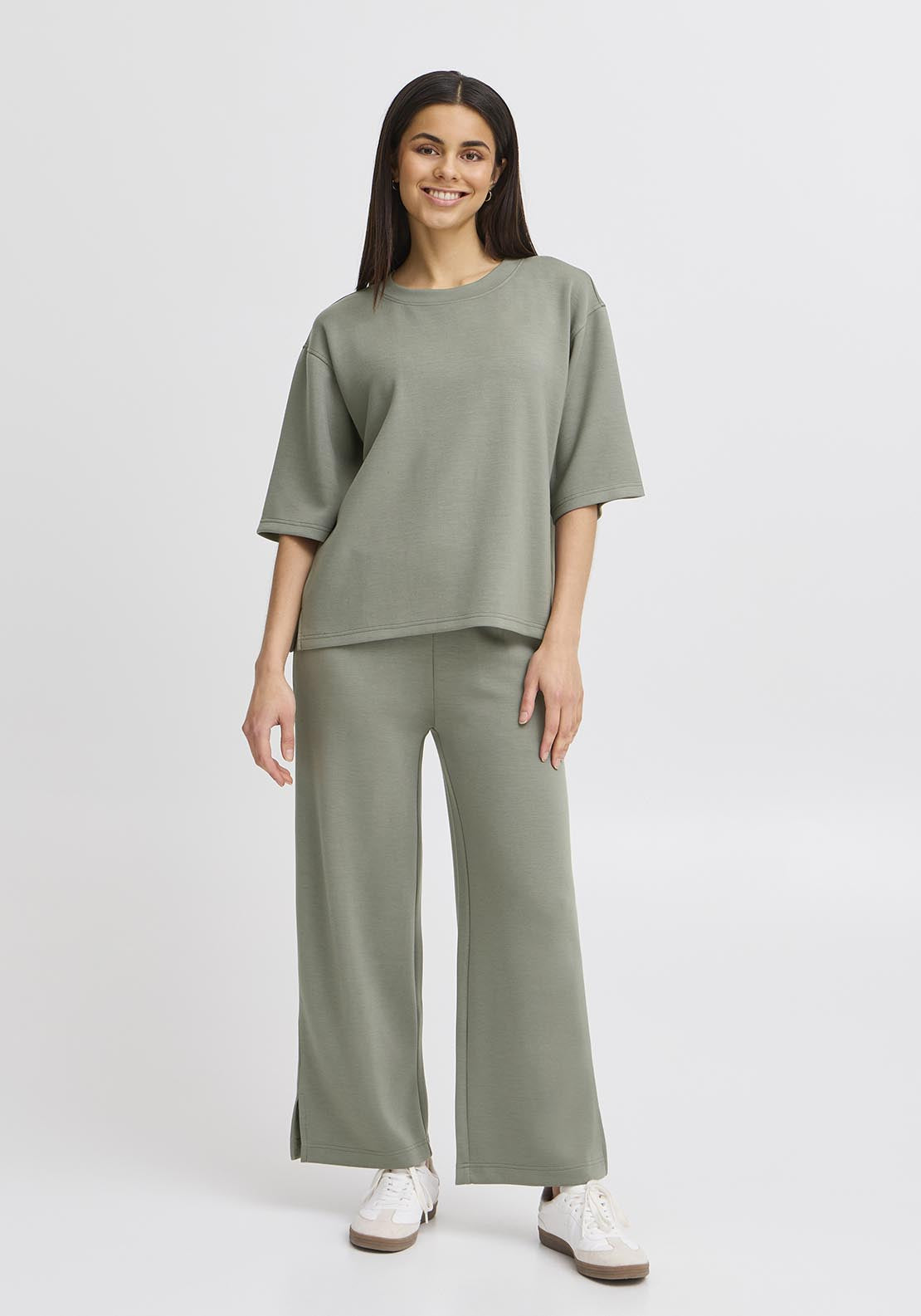 Fransa Casual 1/2 Sleeve Pullover - Agave Green 1 Shaws Department Stores