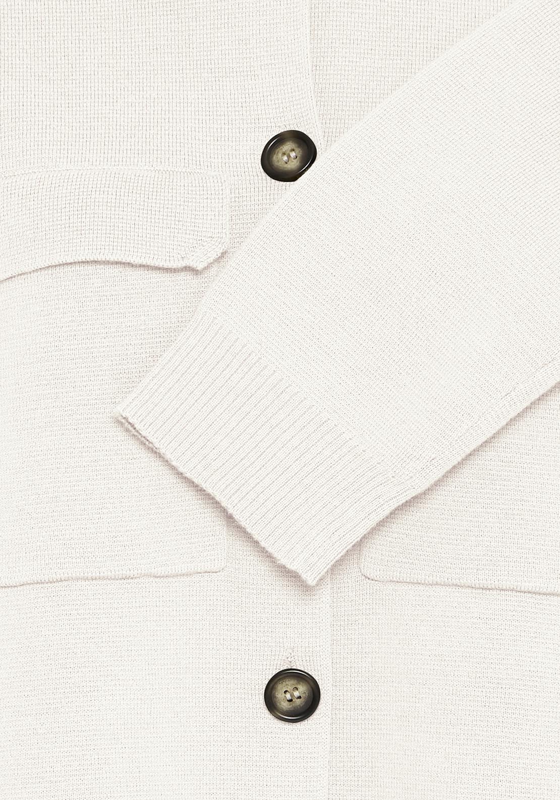 Fransa Casual Long Sleeve Knit Cardigan - Whisper White 8 Shaws Department Stores