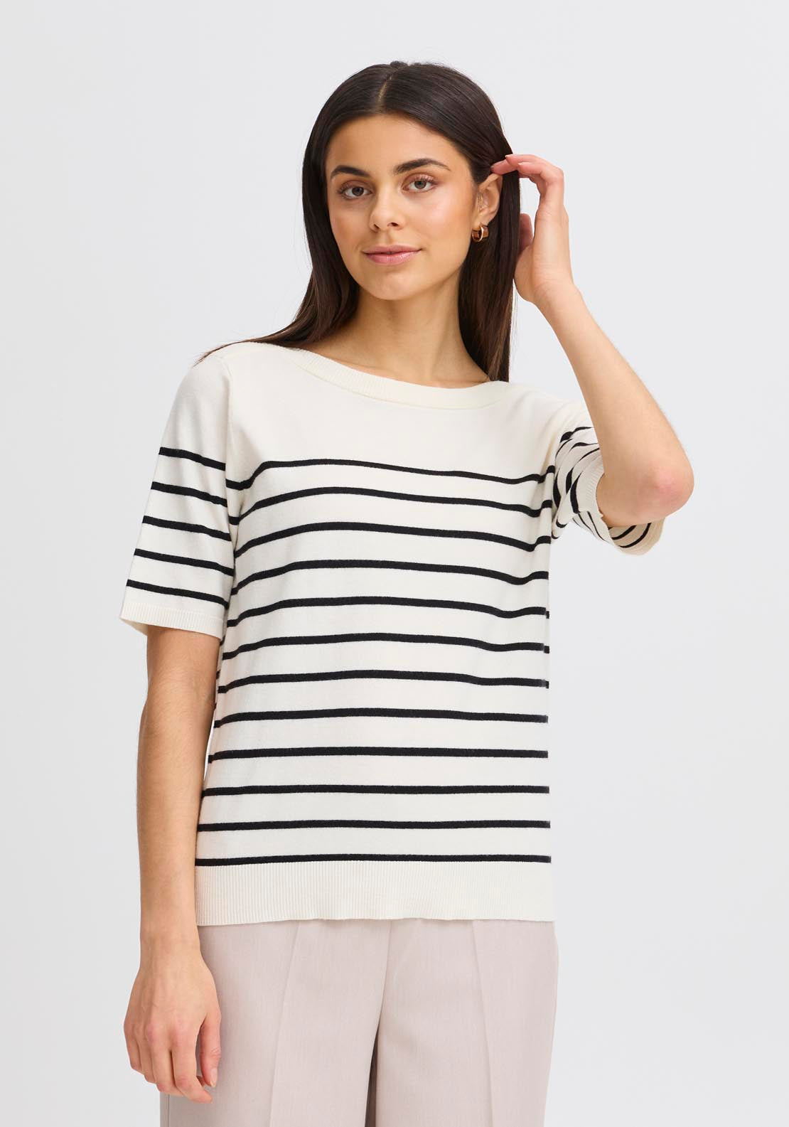 Fransa Pos Knit Pullover - Black 1 Shaws Department Stores
