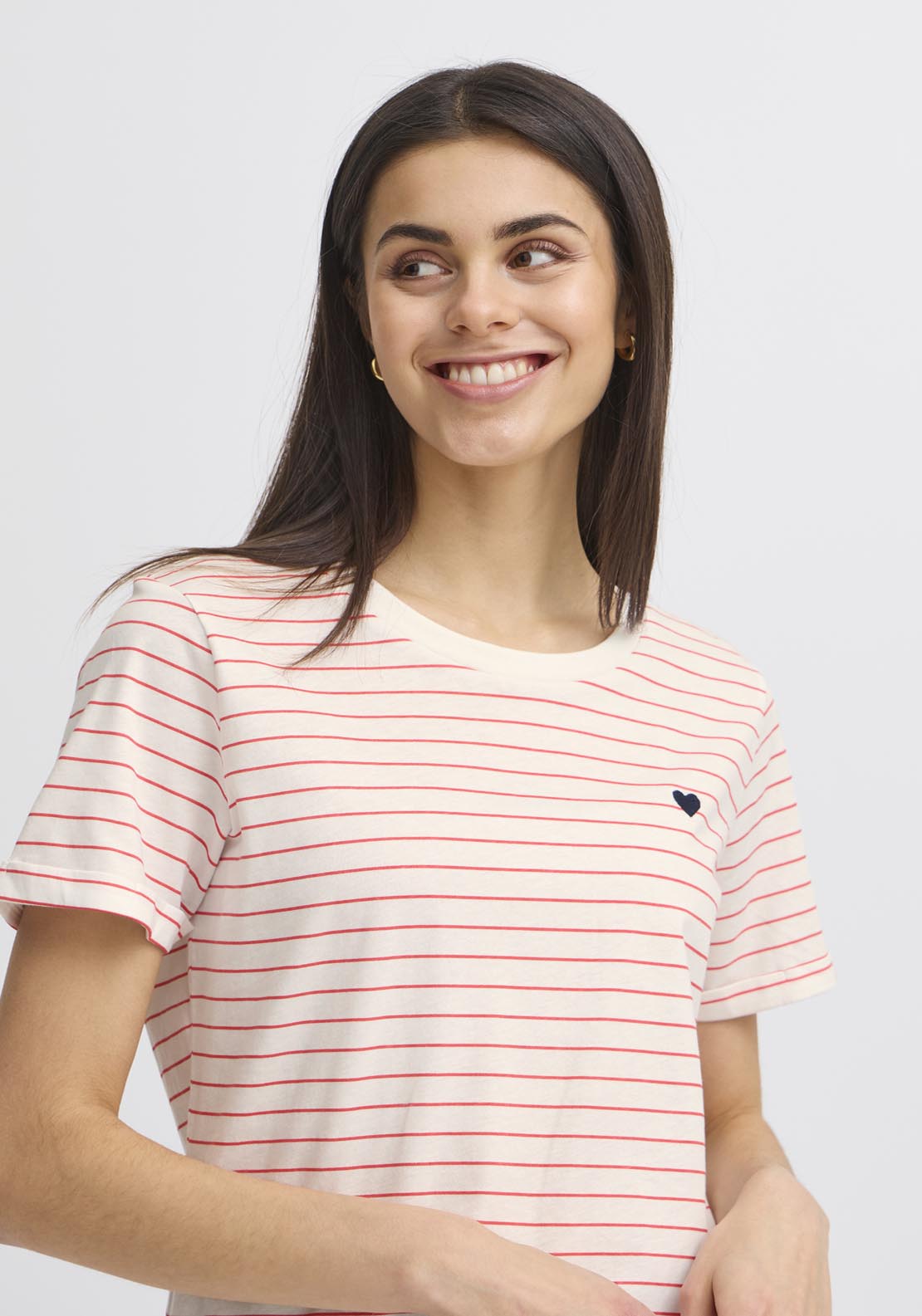 Fransa Casual Short Sleeve T-Shirt - Pink 4 Shaws Department Stores
